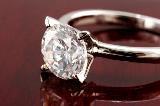 solitair silver engagement
